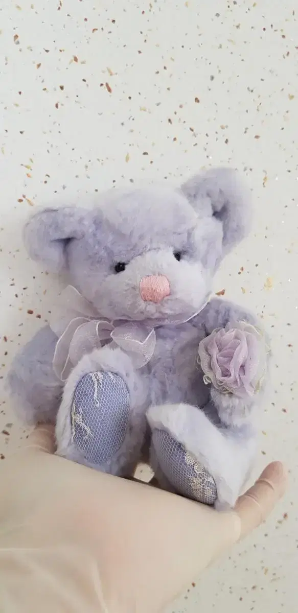 Mauve teddy bear