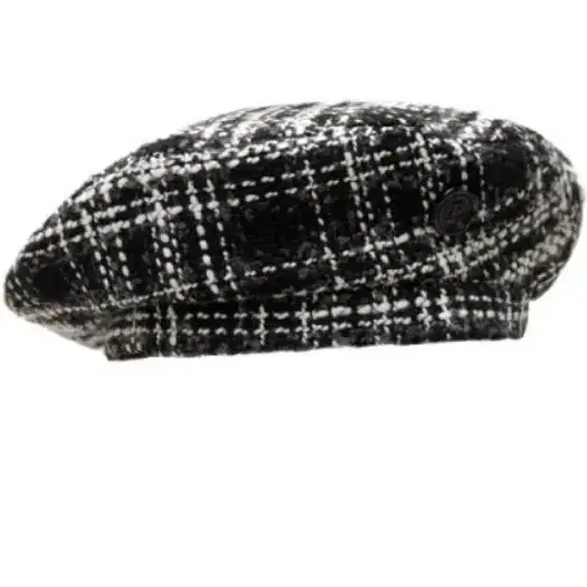 포에지담 Tweed Beret Black&White