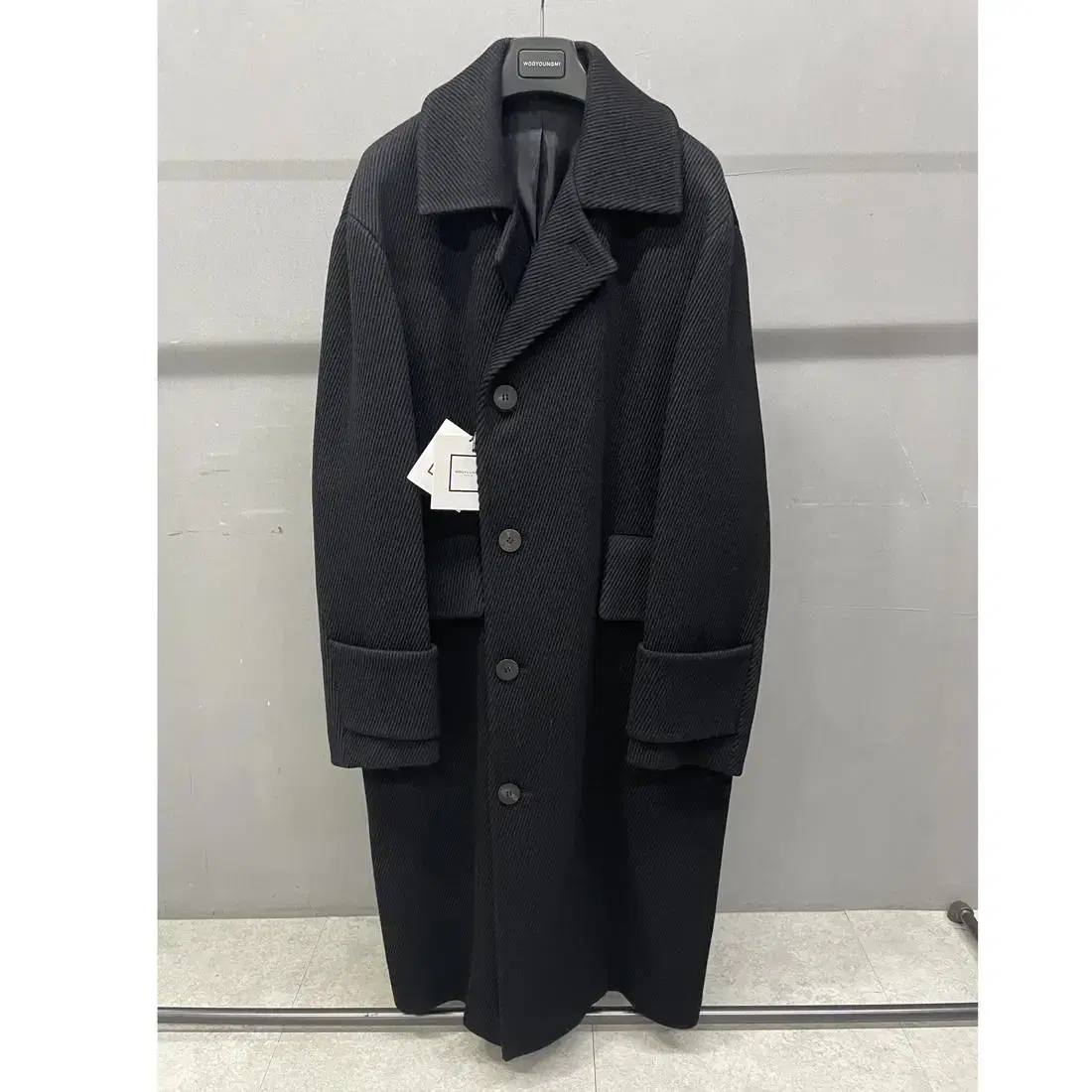 New arrivals WOOYOUNG Belle wool coat black size 48