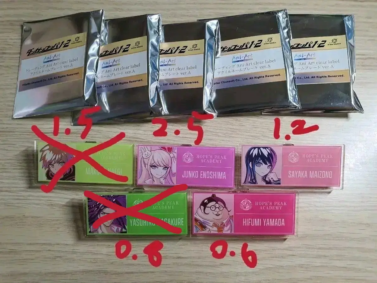 Danganronpa ain art acrylic name badge