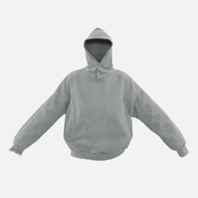 GEOMETRY HOODIE ASH SAGE 1 SIZE