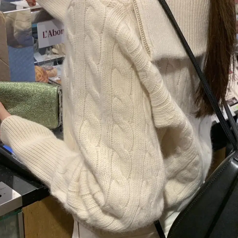 미뉴에트 haus hara knit 아이보리