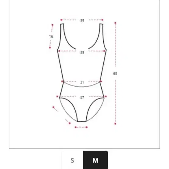 배색 블랙 골지 모노키니 사이즈 S