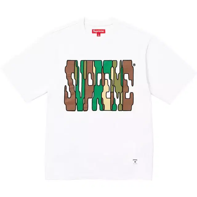 S,M,L,XL,2XL 정품 슈프림 디지 숏슬리브 화이트FW23슈프림반팔