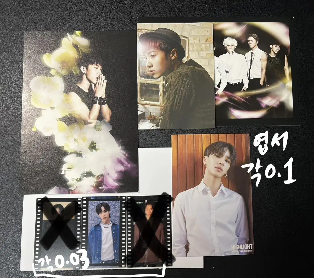 Highlights lee gikwang buncheol photocard Merchandise wts Kit of 4