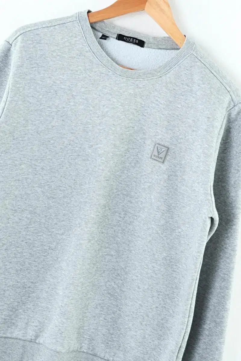 (L) Geth Man-to-Man T-Shirt Plain Solid Gray