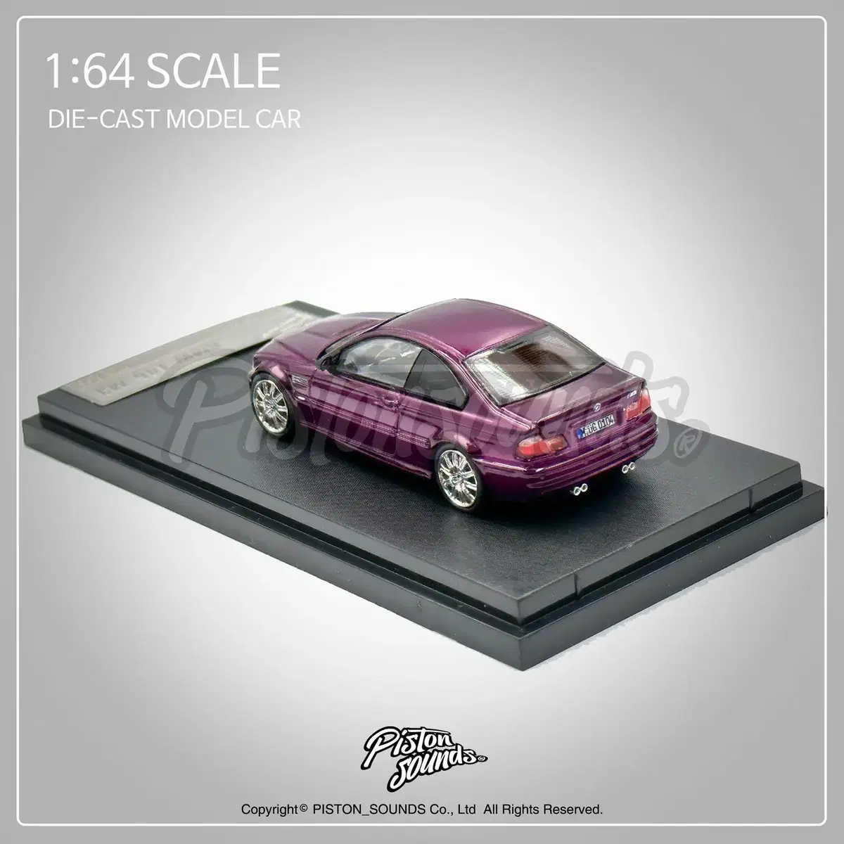 1:64스케일 BMW E46 M3 메탈릭퍼플 다이캐스트 올드카 엠쓰리