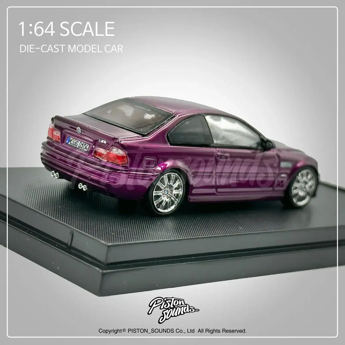 1:64스케일 BMW E46 M3 메탈릭퍼플 다이캐스트 올드카 엠쓰리