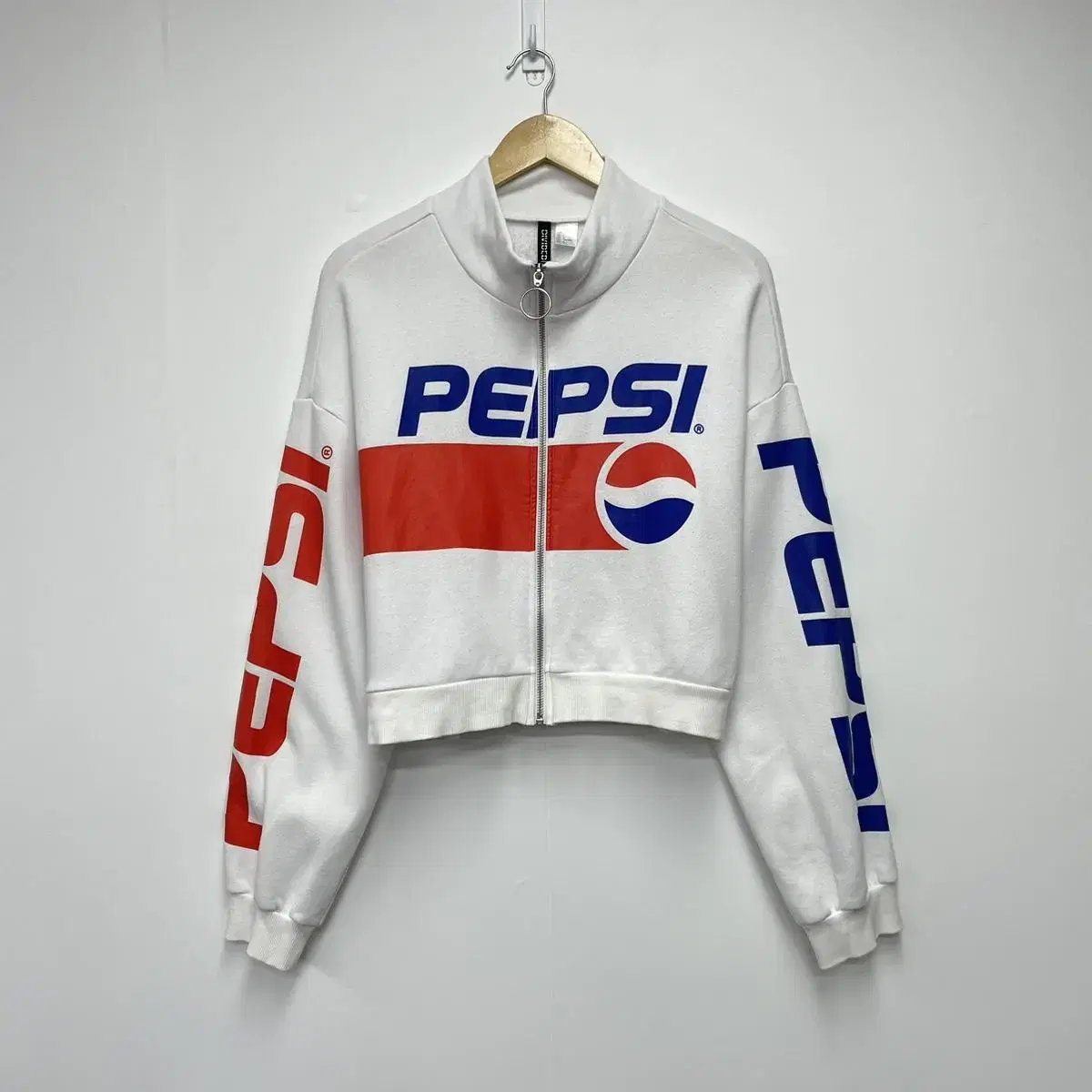 H&M Pepsi 크롭 져지 L