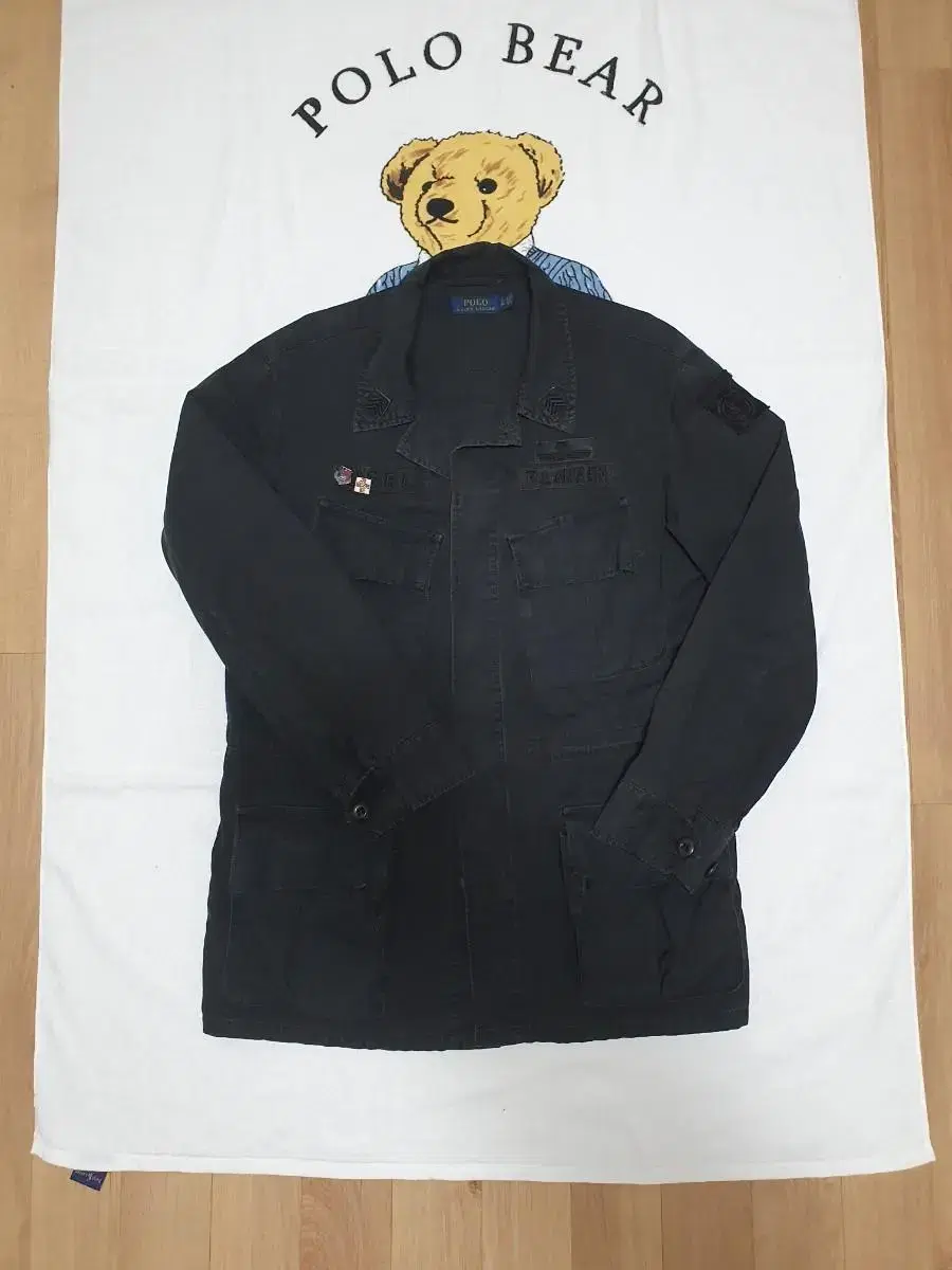 Sergeant Night New Tac Polo Ralph Lauren M-65 Embroidered Patch Jumper Black Size S