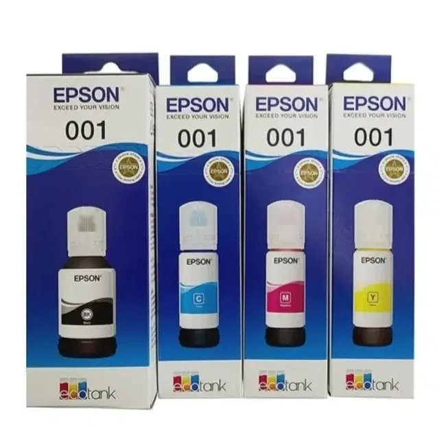 EPSON 엡손 프린터 001 정품 무한 잉크 세트 4가지색