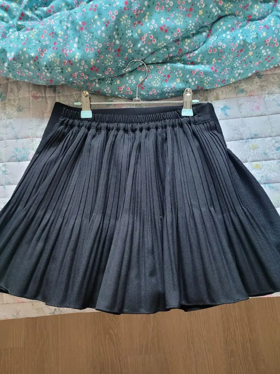 Black A-line skirt