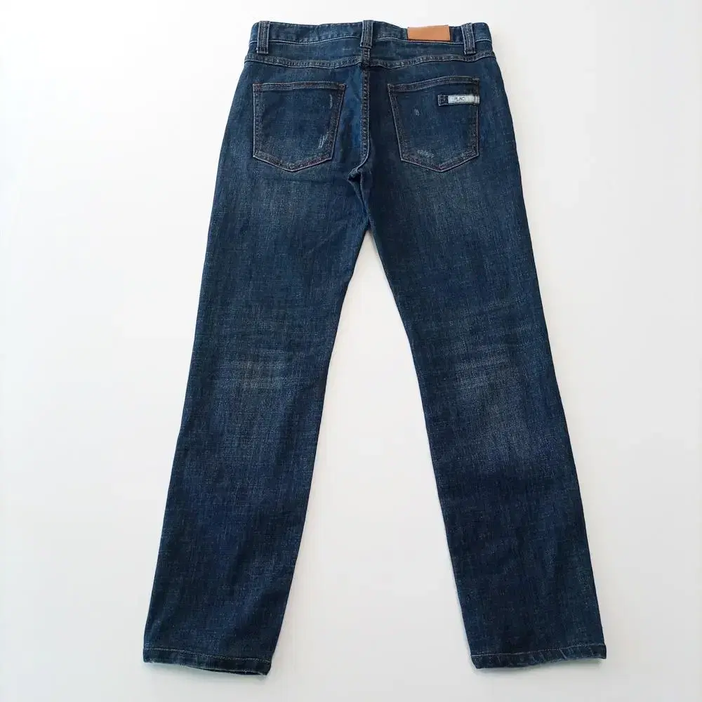 Flat-leg jeans size 30 straight spandex casual men's denim pants X6662