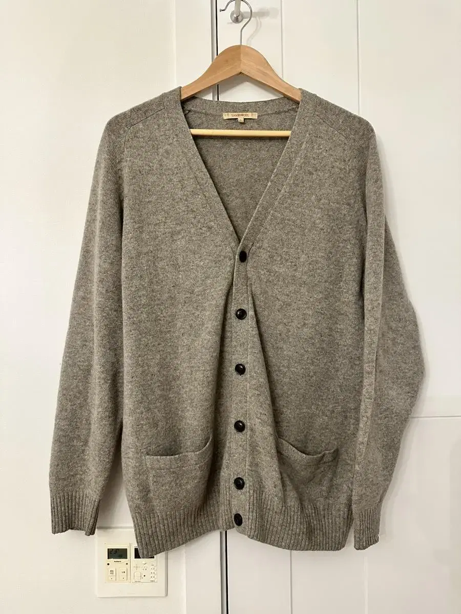 Uniqlo Lambswool Cardigan Melange Gray L