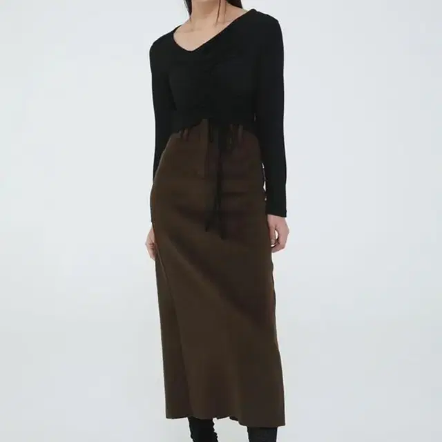 (새상품)어글리쉐도우 WOOL SKIRT(BROWN) S size