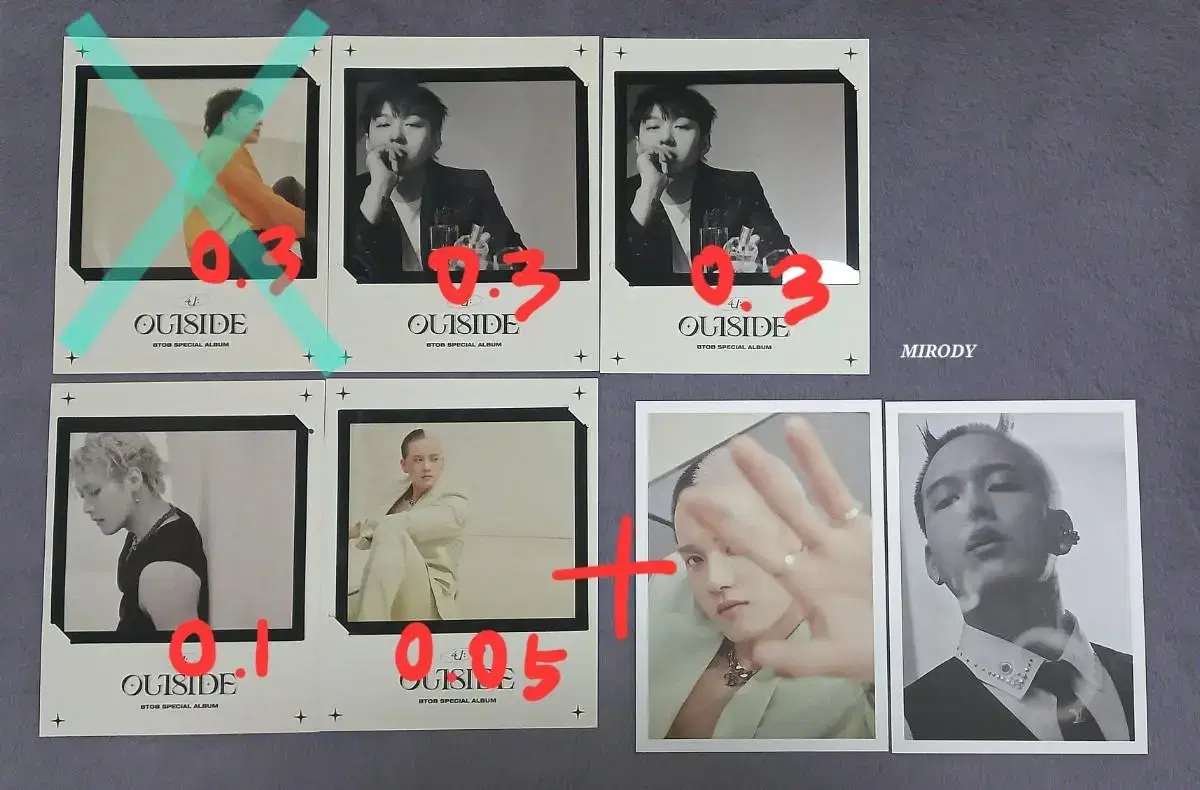 BTOB Outsider Filmphotocard wts outsider lee minhyuk lee changsub peniel