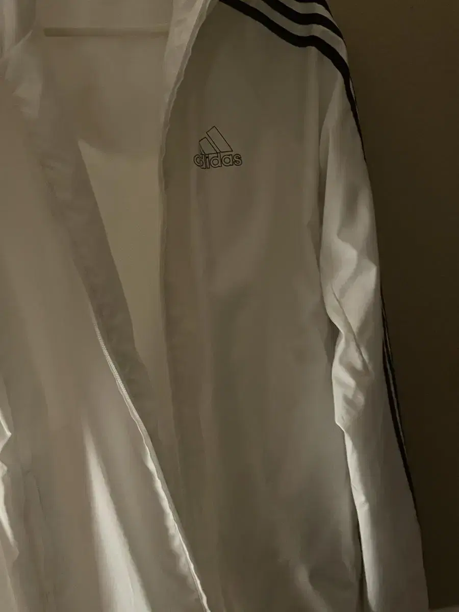 Adidas White Windbreaker Genuine