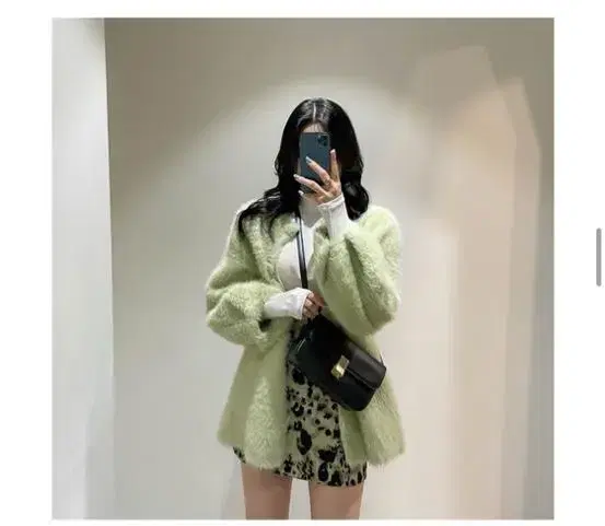 ABLEE Puffer Jacket Cardigan Light Green Roselin Mayoon Daily Ju