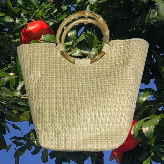 BS44 BALI RATTAN HAND BAG PIKNIC !