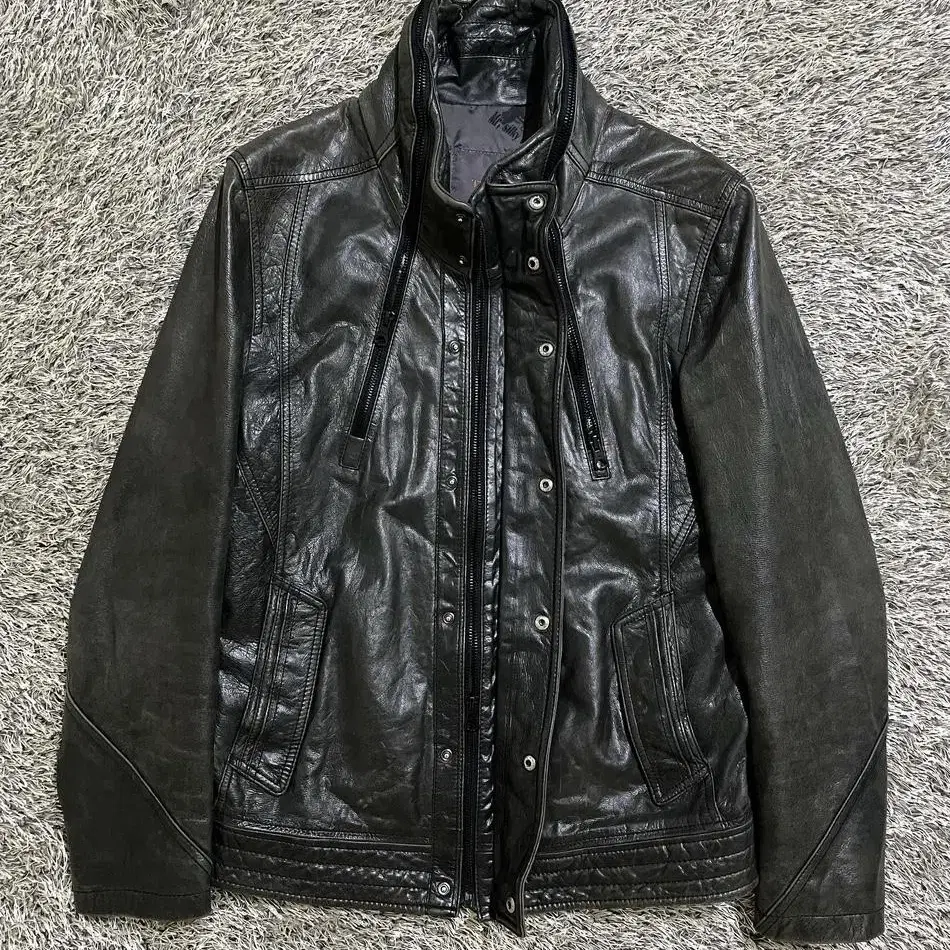 tngt zip leather jacket