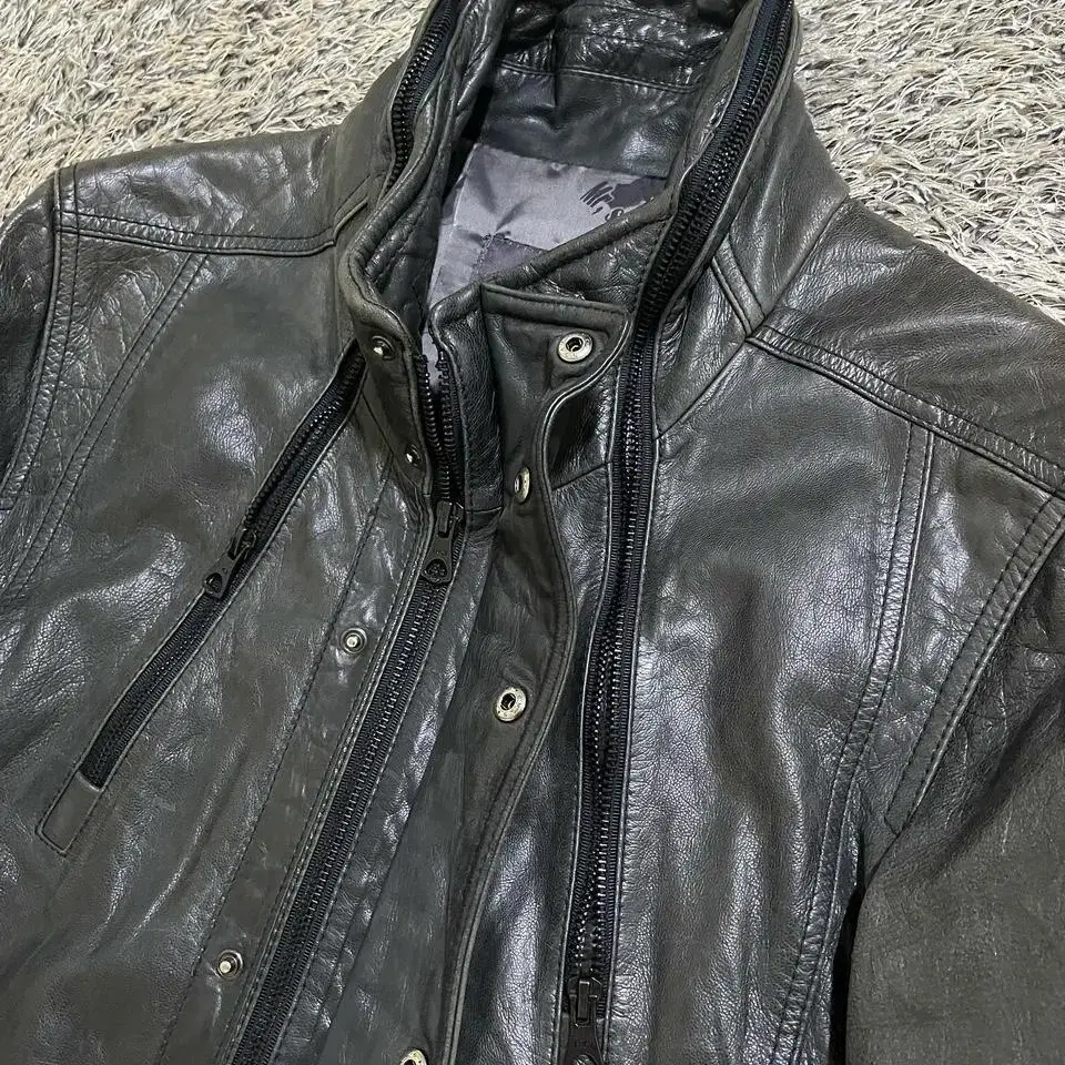 tngt zip leather jacket