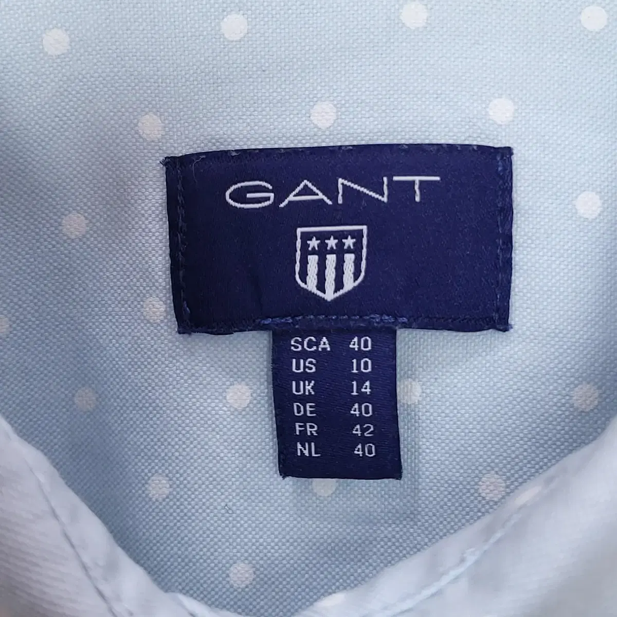 [66] GANT 간트 스카이블루 도트 패턴 셔츠