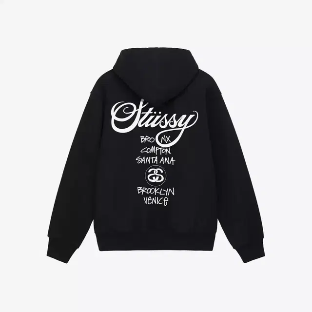 Stussy World Tour Hoodie Black 2023