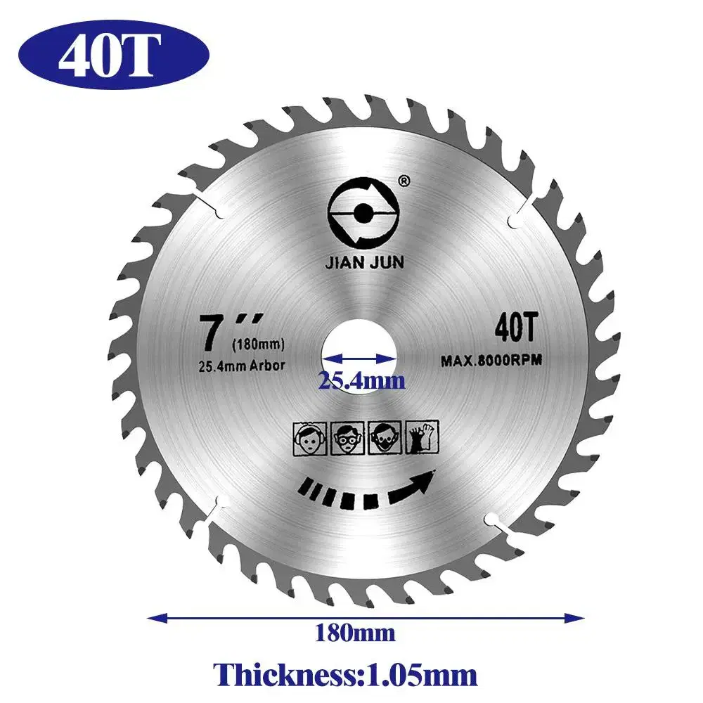 목공용 원형톱날 7인치 180mm 40T 다이아몬드팁 G-441