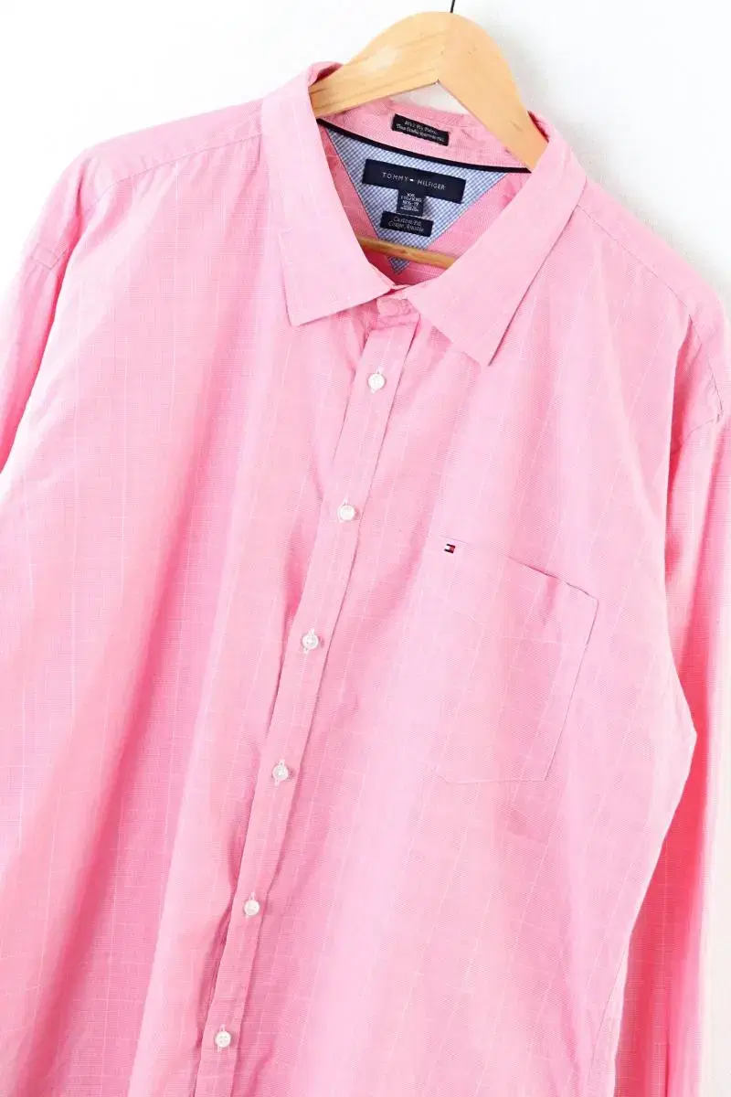 (3XL) Tommy Hilfiger Shirt Southern Big Size Old School Pink