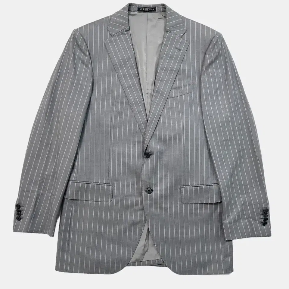 vintage stripe pattern grey suit