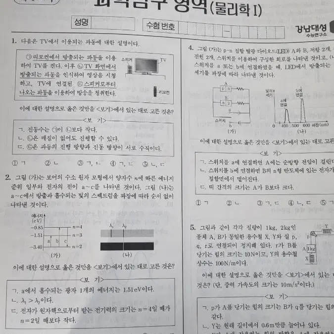 2024 강대k 물리1 27, 28, 29, 30