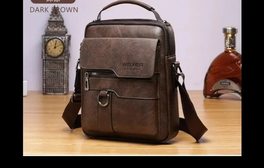 남성 가죽가방 PU Leather. 어깨가방