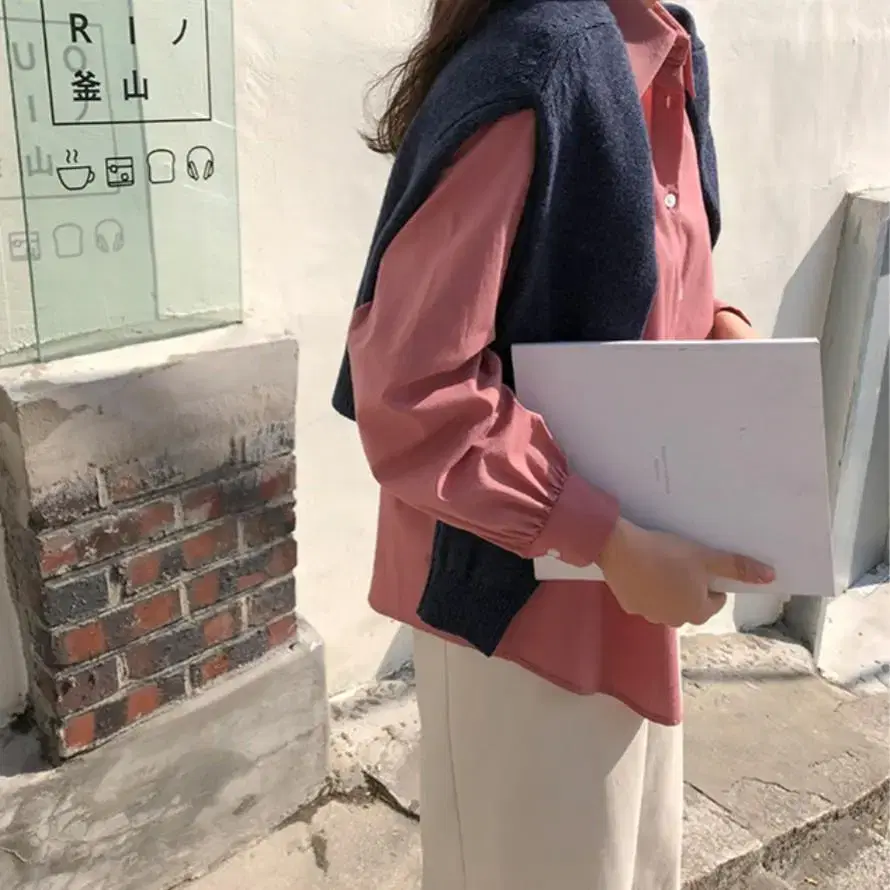 (free)데일리 인디핑크 면 셔츠