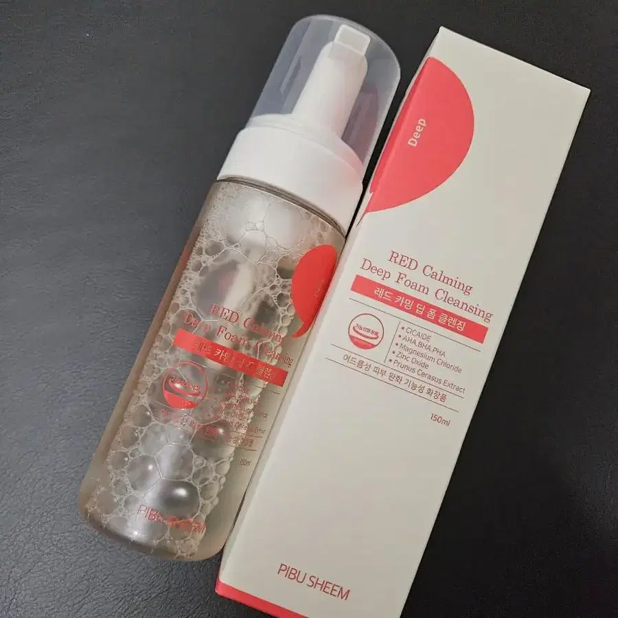 (반택포)피부 쉼 레드 카밍 딥 폼 클렌징 150ml