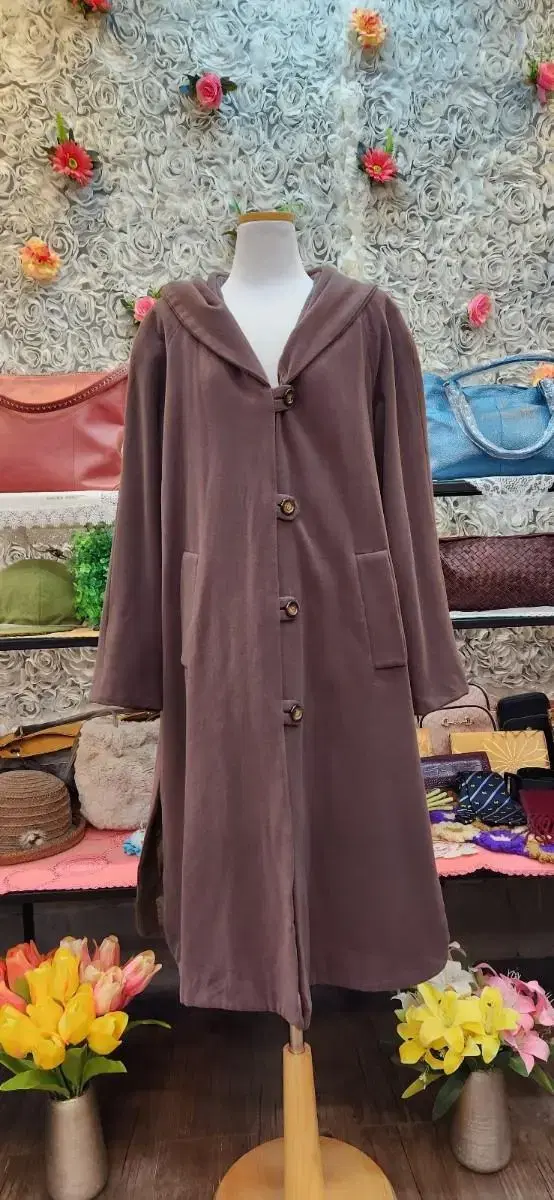 CARA Cashmere-blend Hooded Long Coat