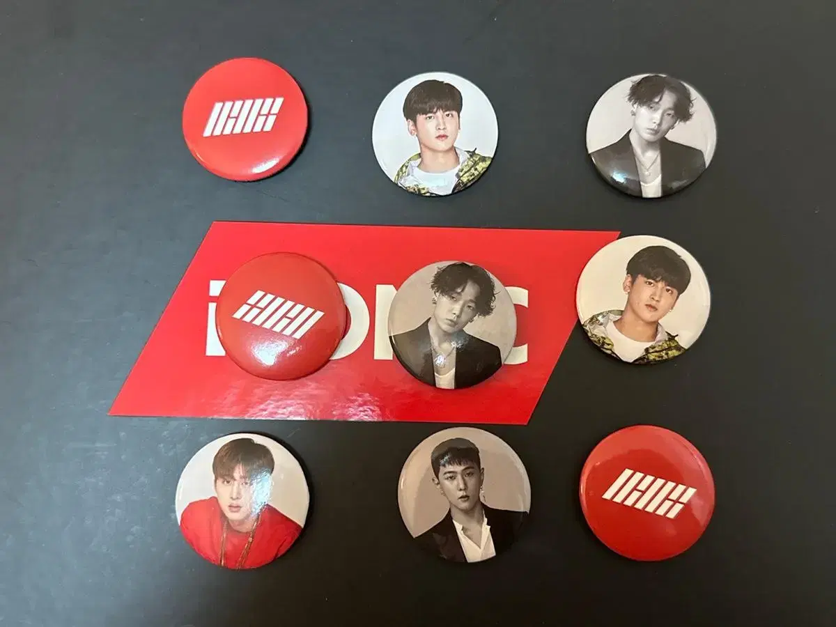 IKON Pin Badge (Bobby, B.I., Jung Chanwoo) (1 set each with logo)