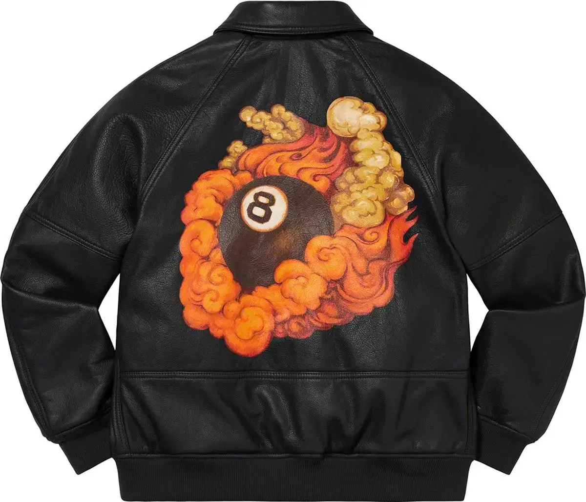 Supreme Martin Wong 8 Ball Supreme Leather Jacket