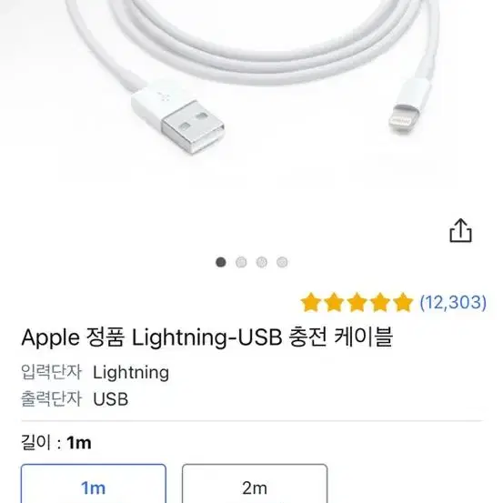 아이폰 충전 케이블 라이트닝 USB