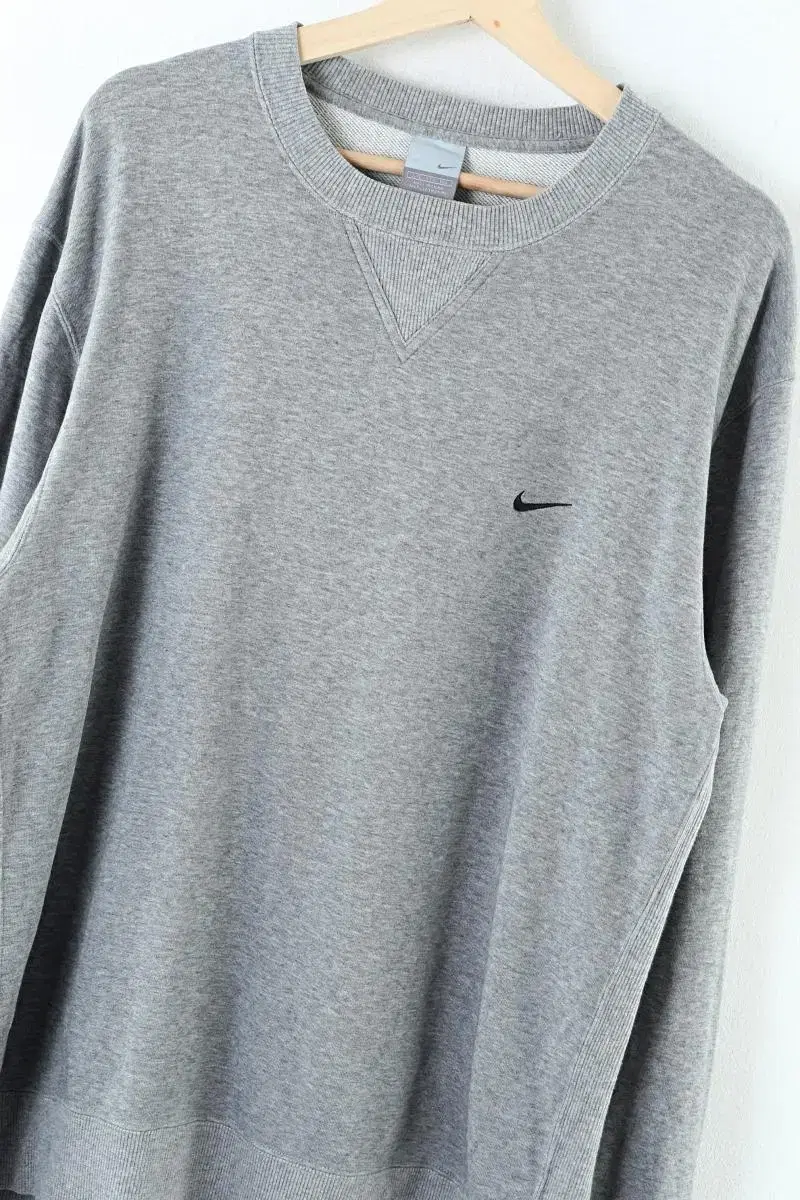 (XXL) Nike Man to Man T-Shirt Plain Solid Gray EOVintage