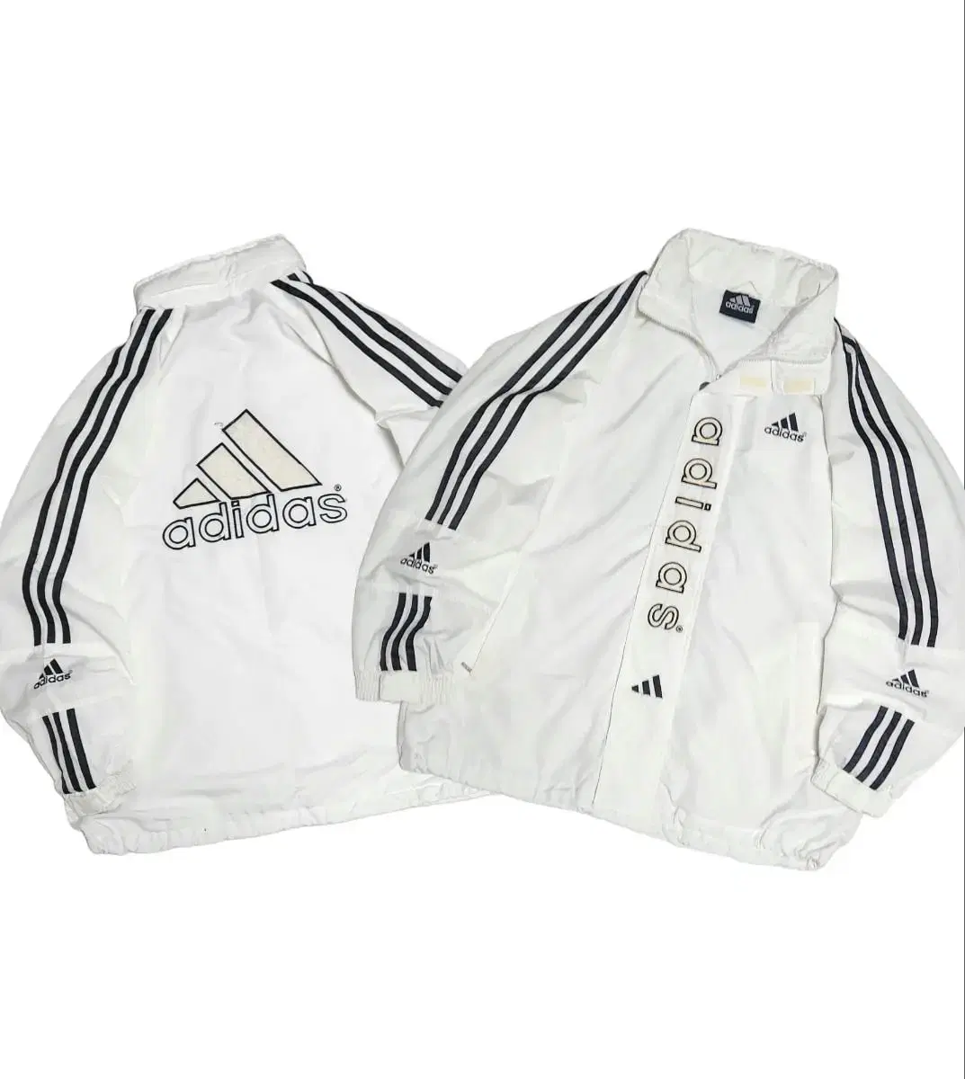 Captain Adidas Three Stripes White Sword Big Logo Old School Windbreaker