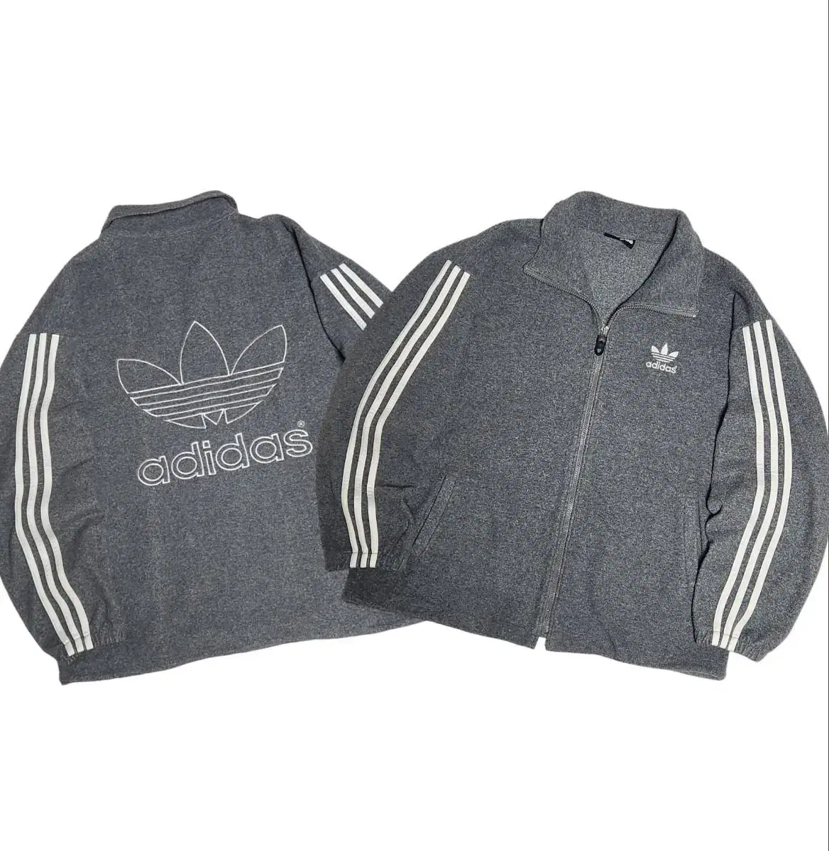 Captain Adidas Samsun Big Logo Old School Charcoal Fleece Jacket