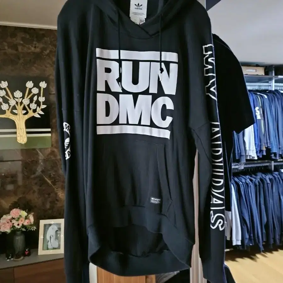 아디다스 , RUN DMC 후드 블랙 95 사이즈 M64462