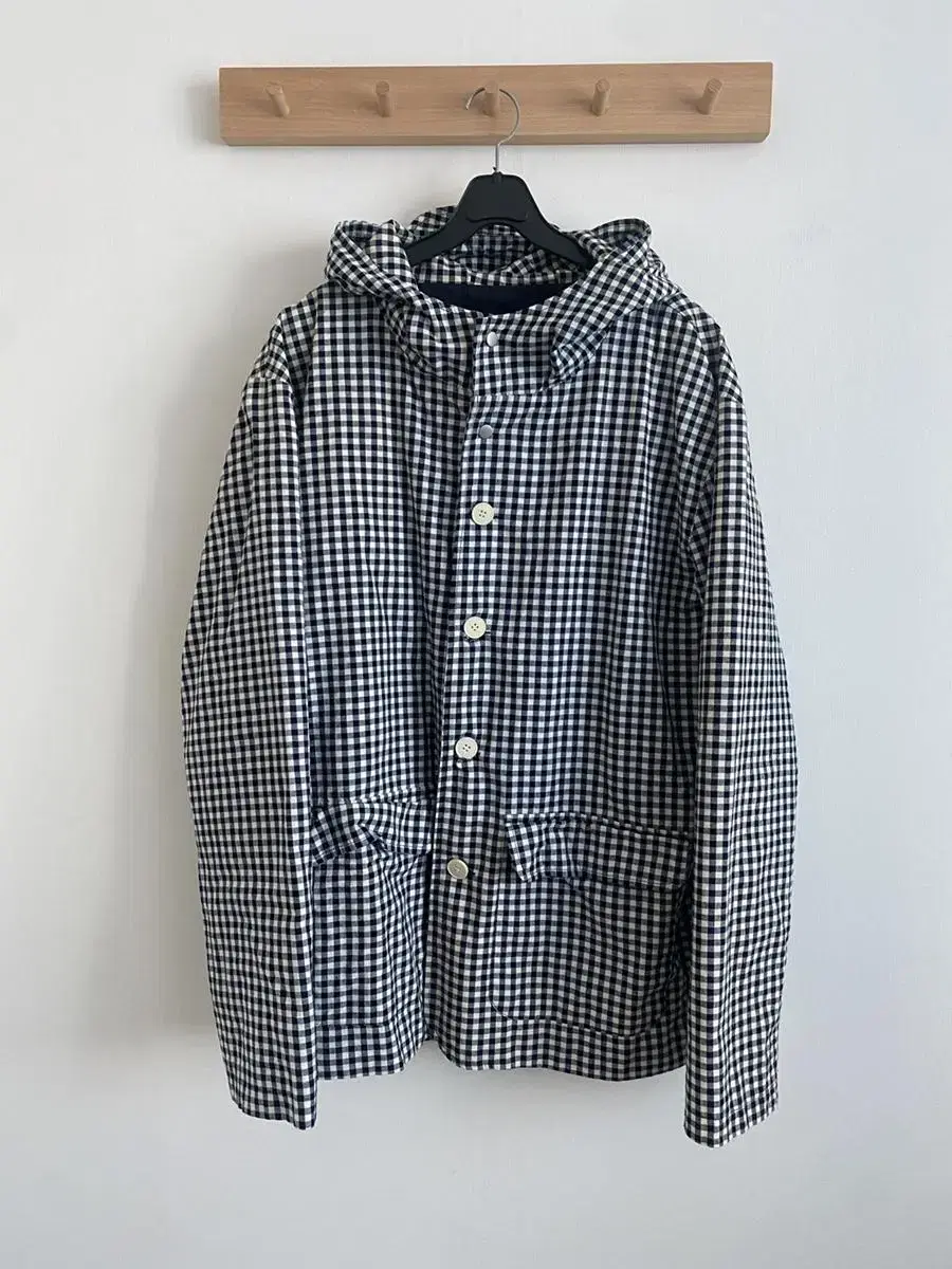 Gingham check hoodie