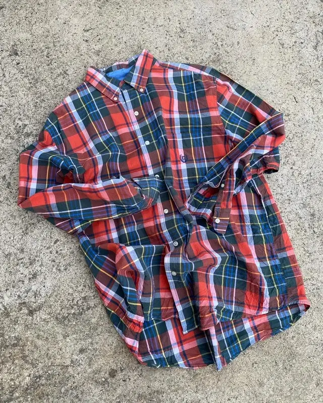 90's chaps Ralph Lauren plaid 체크셔츠