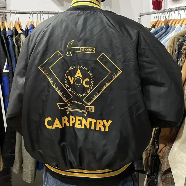 1990s USA CARPENTRY 사틴 자켓