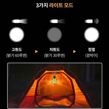 LED랜턴 텐트등 파우치포함 무드등 색상 랜덤배송