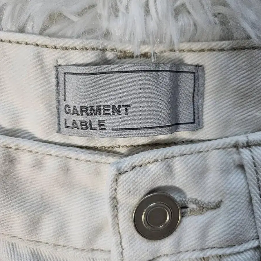 가먼트레이블 garment lable 흰색 면바지 화이트데님 팬츠 28