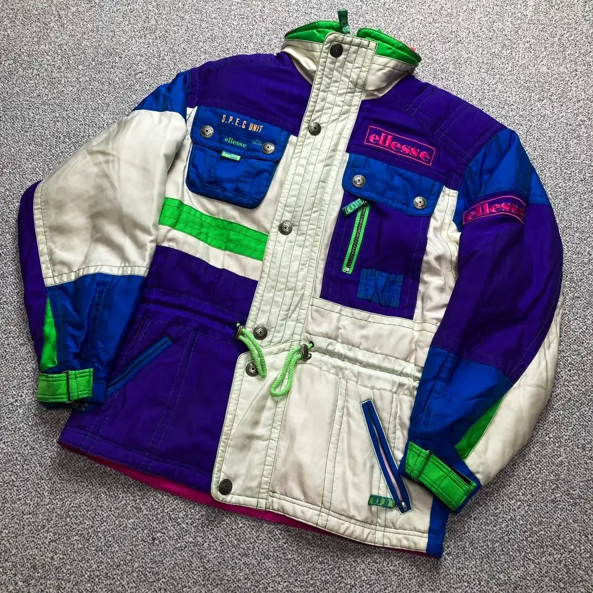 90s ellesse 올드스쿨 엘레쎄 빅 로고 스키점퍼 패딩