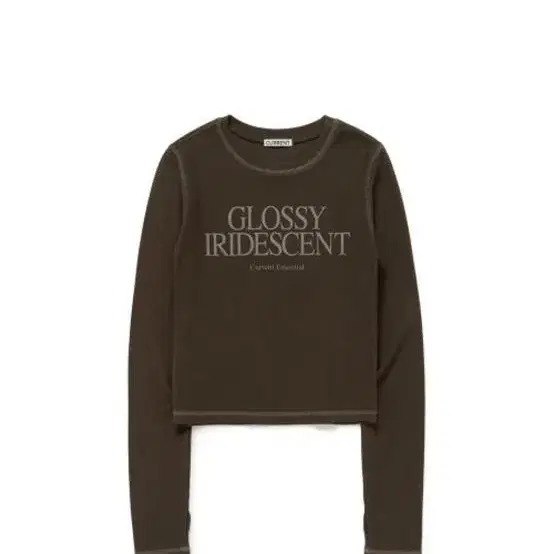 커렌트 IRIDESCENT LONG SLEEVE TEE [BROWN]