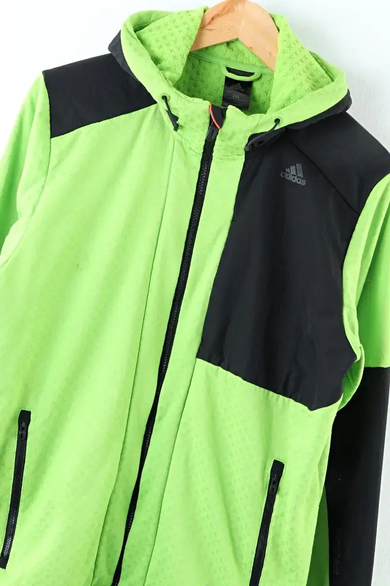 (XXL) Adidas Hoodie Zip Up Unique Old School Green